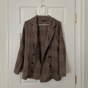 brown oversized blazer